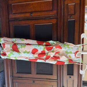 Floral Sleeveless Dress - Red and Green